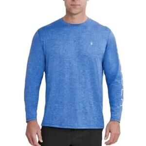 Spyder Rash Guard Blue XL Long Sleeve Shirt UPF50 Worn Once Euc Fishing Swimming